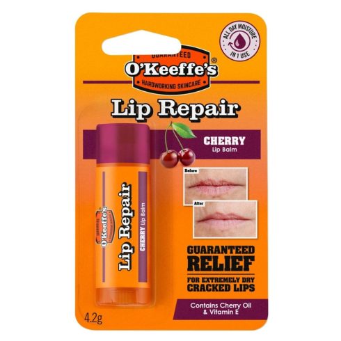 O’Keeffe’s Lip Repair Cherry hidratáló ajakbalzsam bliszteres csomagolásban, 4,2 g